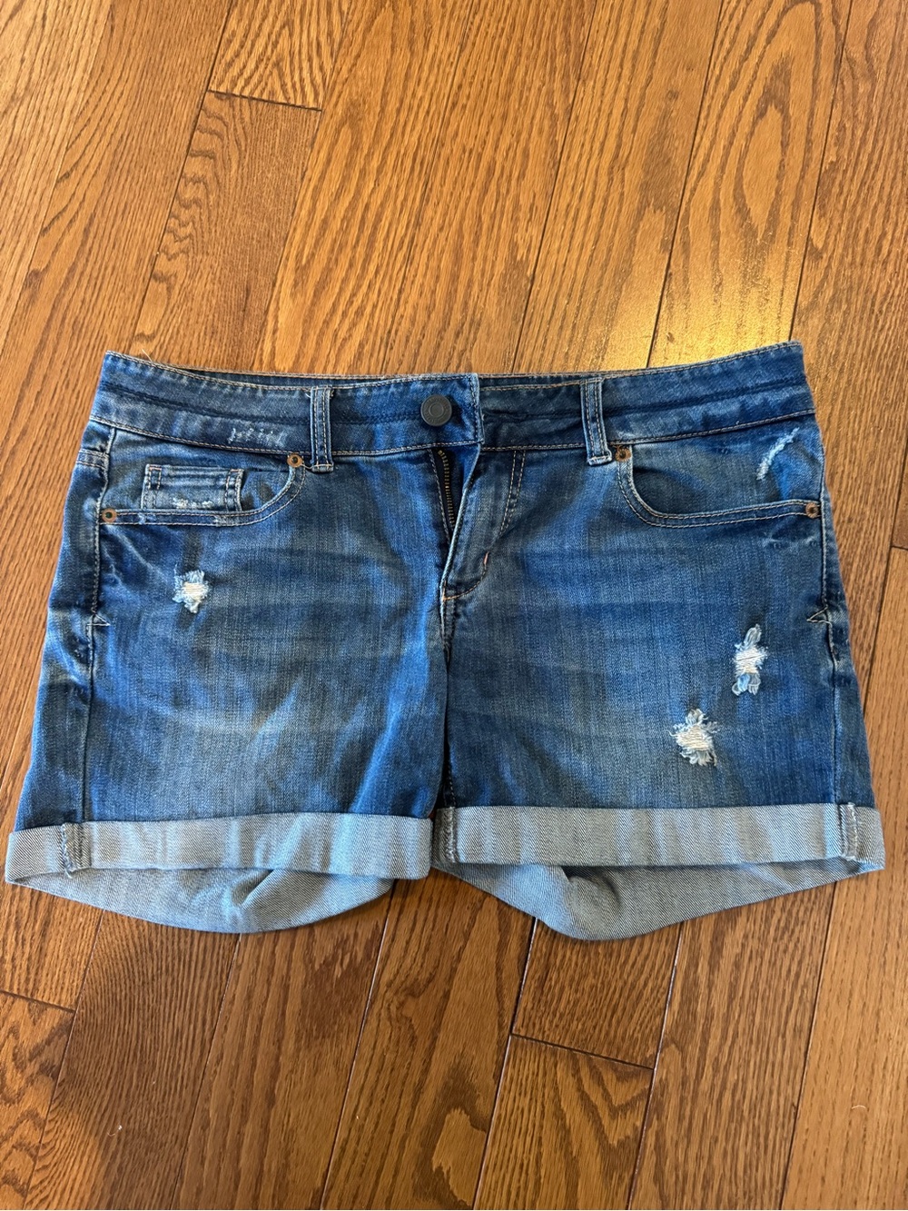 Aeropostale Shorts Women's Midi Cuffed Jean Shorts Y2K Size7/8 - Picture 4 of 5